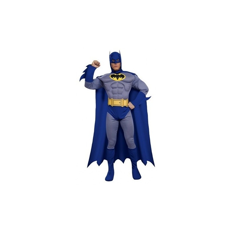 Fantasia Masculina Batman Azul Festa Halloween Carnaval