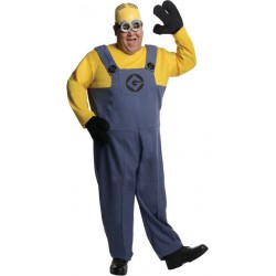 Fantasia Masculina Minion Plus Size Festa Halloween Carnaval