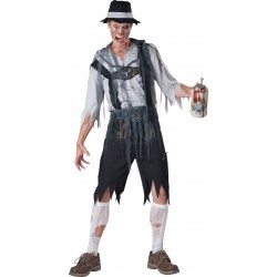 Fantasia Masculina Zumbi na Oktoberfest Festa Halloween Carnaval