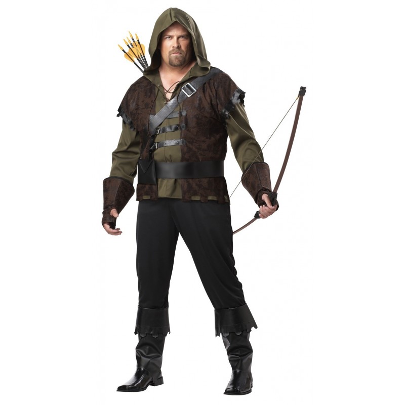 Fantasia Masculina Robin Hood Plus Size Festa Halloween Carnaval