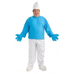 Fantasia Masculina Smurf Plus Size Festa Halloween Carnaval