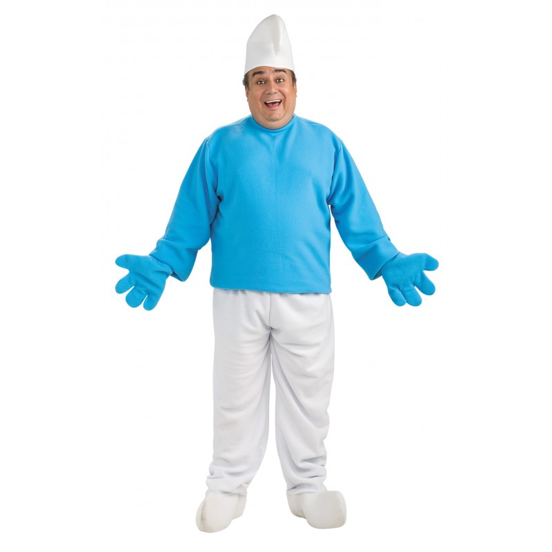 Fantasia Masculina Smurf Plus Size Festa Halloween Carnaval