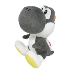 Boneco de Pelúcia Yoshi Preto Super Mario Nintendo