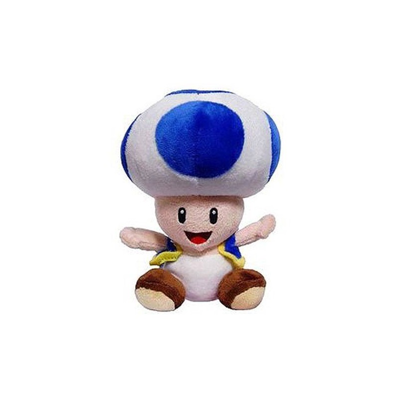 Boneco de Pelúcia Toad Azul Super Mário Nintendo