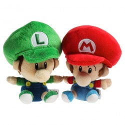 Boneco de Pelúcia Babi Luigi & Mario Personagens Super Mário Nintendo