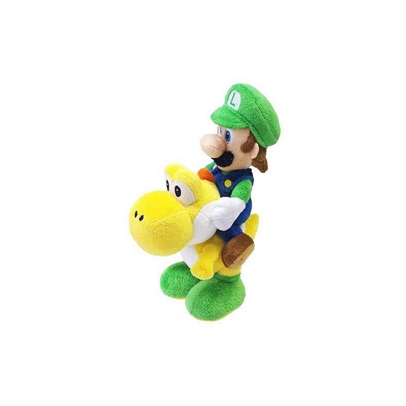 Boneco de Pelúcia Luigi montado no Yoshi Personagens Super Mário Nintendo