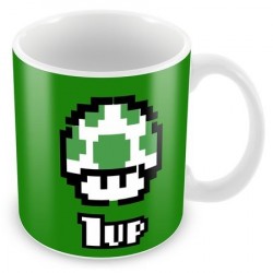 Caneca de Café Super Mário 1 UP Verde