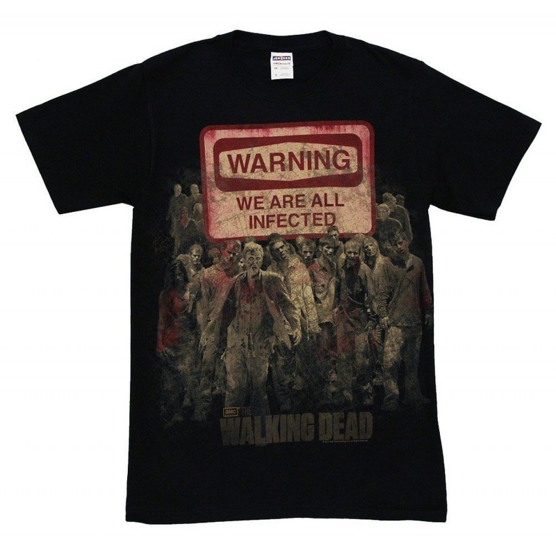 Camiseta Masculina The Walking Dead 100% Algodão Preta