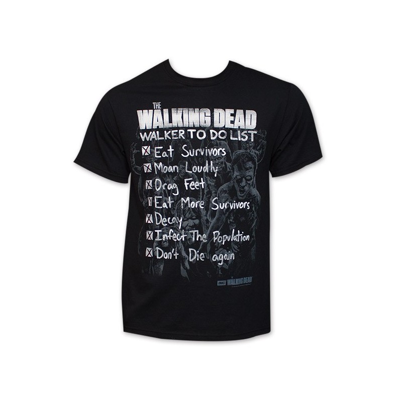 Camiseta Masculina Série The Walking Dead Preta