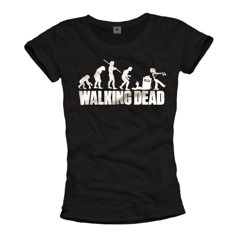 Camiseta Feminina Série The Walking Dead Zumbi Preta