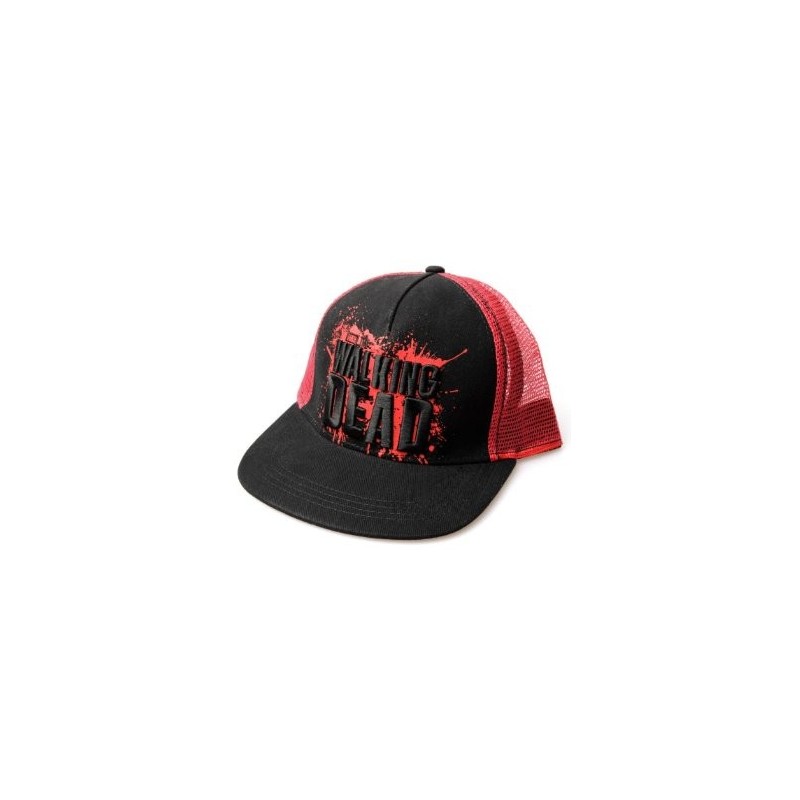 Boné Trucker Série The Walking Dead Preto e Vermelho