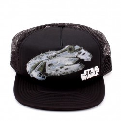 Boné Trucker Saga Star Wars Millenium Aba Reta Preto