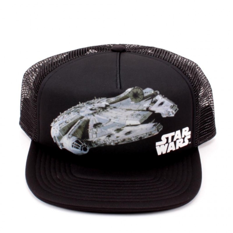 Boné Trucker Saga Star Wars Millenium Aba Reta Preto