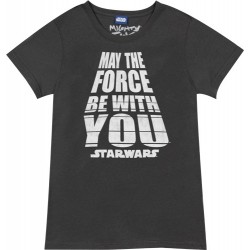 Camiseta Masculina Star Wars Que A Força Esteja com Você Preta