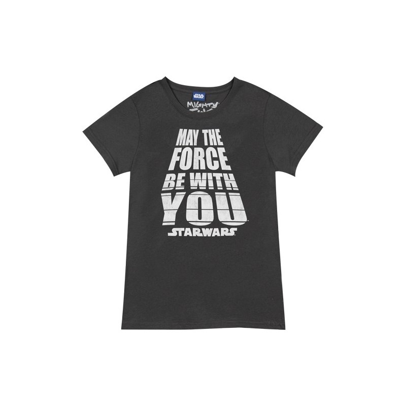 Camiseta Masculina Star Wars Que A Força Esteja com Você Preta