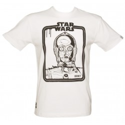 Camiseta Masculina Star Wars C3PO Branca