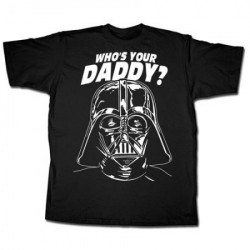 Camiseta Masculina Star Wars Darth Vader Quem é seu pai? Preta