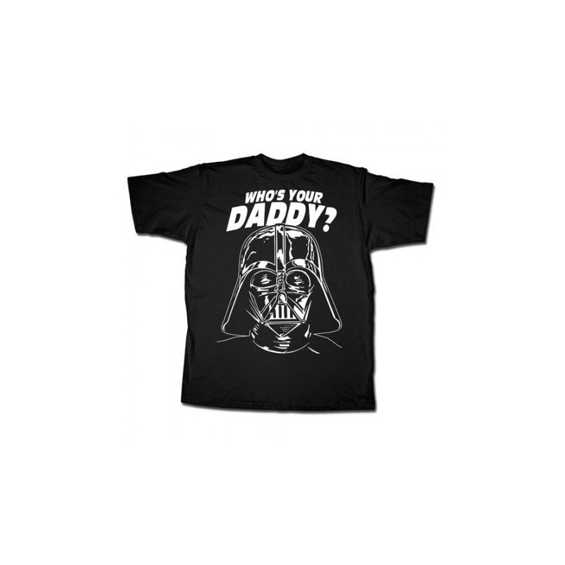 Camiseta Masculina Star Wars Darth Vader Quem é seu pai? Preta