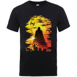 Camiseta Masculina Star Wars Personagens Preta