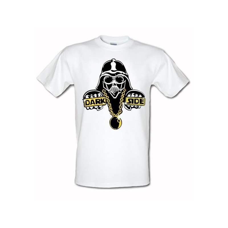 Camiseta Masculina Star Wars Personagens Vader Dark Side Branca