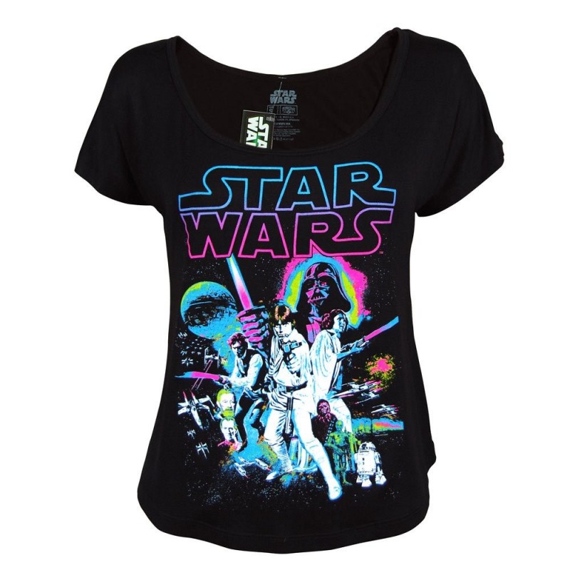 Camiseta Blusinha Feminina Star Wars Preta