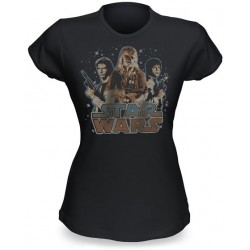 Camiseta Blusinha Feminina Star Wars Preta