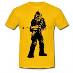 Camiseta Masculina Star Wars Chewbacca Chewie Amarela