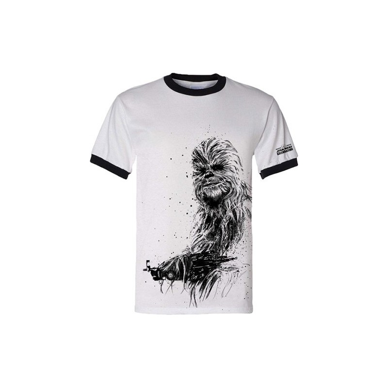 Camiseta Masculina Star Wars Chewbacca Chewie Branca