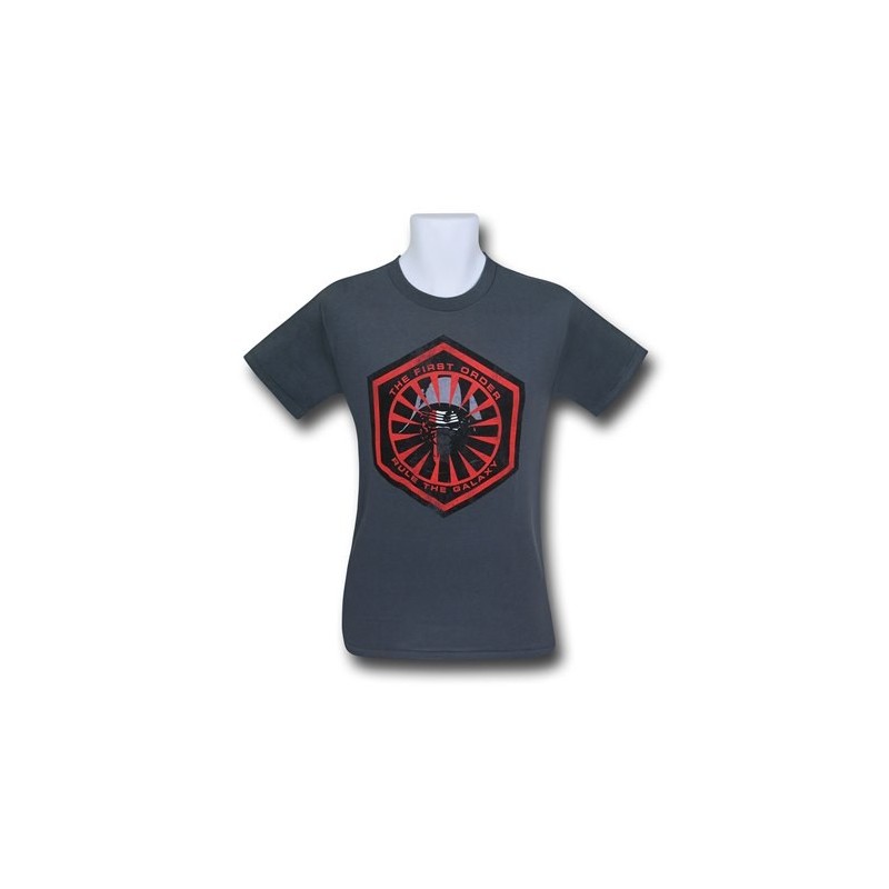 Camiseta Masculina Star Wars O Despertar da Força Símbolo Cinza