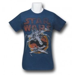 Camiseta Masculina Star Wars Nave Azul