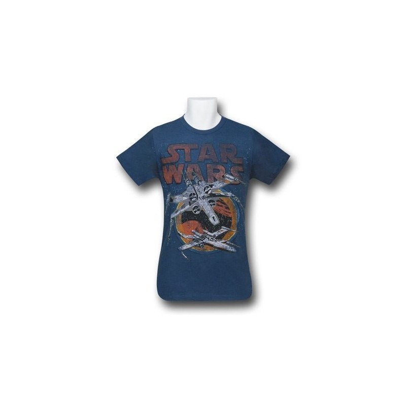 Camiseta Masculina Star Wars Nave Azul