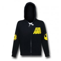 Blusa Jaqueta Masculina Logo Star Wars Geek Preta