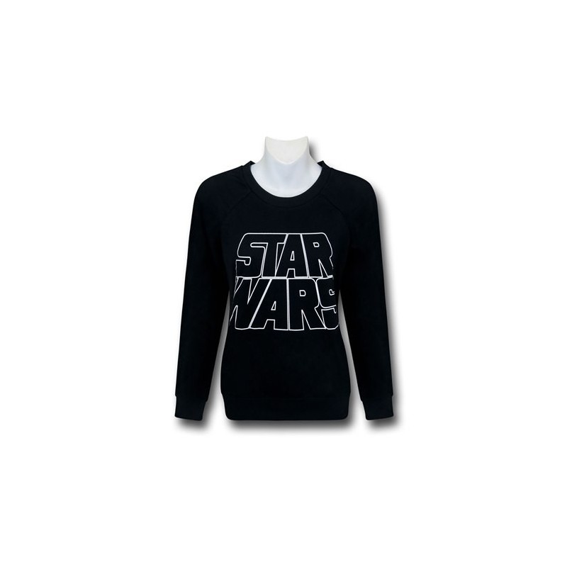 Blusa Moletom Masculina Logo Star Wars Geek Preta