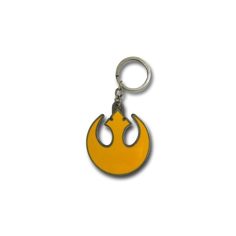 Chaveiro Geek Star Wars Símbolo Aliança Rebelde Amarelo