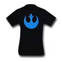 Camiseta Masculina Star Wars Símbolo Aliança Rebelde Preta