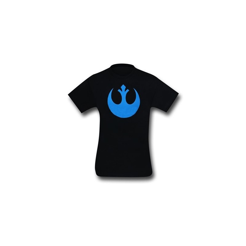 Camiseta Masculina Star Wars Símbolo Aliança Rebelde Preta