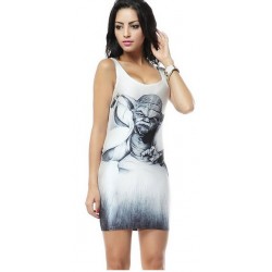 Vestido Adulto Star Wars Mestre Yoda Branco