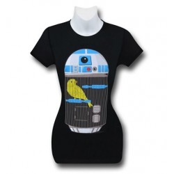 Camiseta Blusa Feminina Star Wars R2D2 Preta