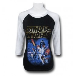 Blusa Feminina Star Wars Personagens Manga Longa