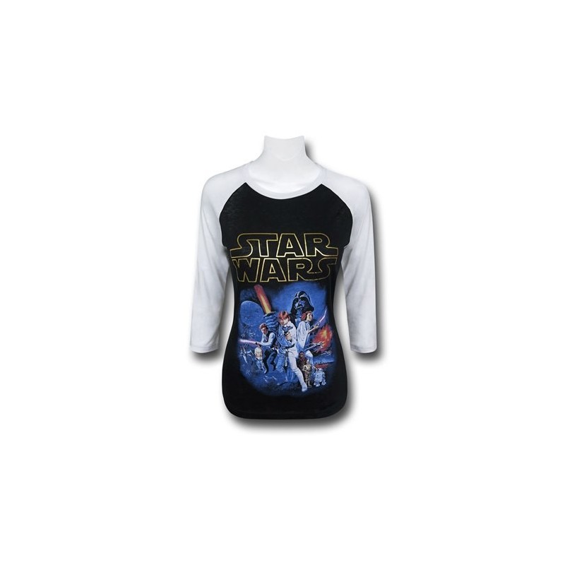 Blusa Feminina Star Wars Personagens Manga Longa