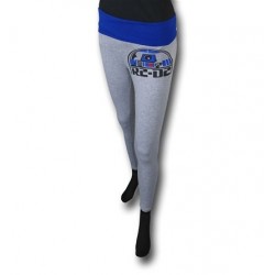 Calça Feminina Star Wars R2D2 Yoga Cinza