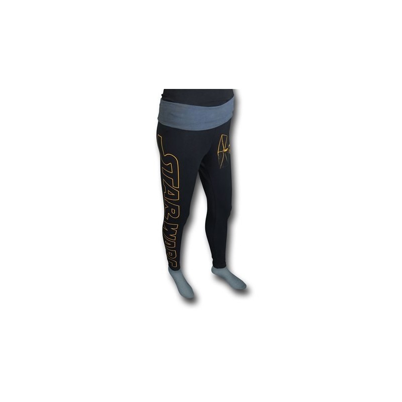 Calça Feminina Star Wars Nave Império Yoga Preta