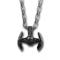 Colar de Prata Masculino Star Wars nave TIE Fighter