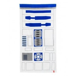 Toalha de Praia Star Wars R2D2 Azul e Branca