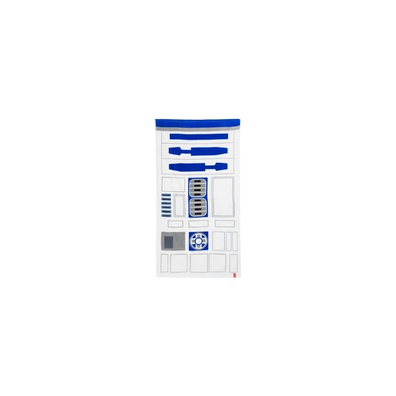 Toalha de Praia Star Wars R2D2 Azul e Branca