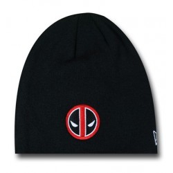 Gorro Touca Deadpool Preta com Símbolo Bordado Geek