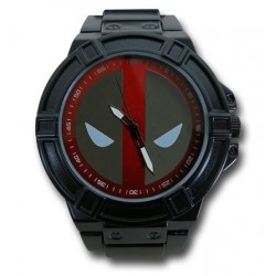 Relógio Masculino Deadpool Preto e Vermelho com Símbolo