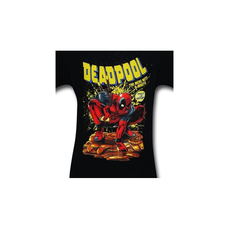 Camiseta Masculina Adulto Deadpool Preta