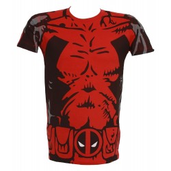 Camiseta Masculina Adulto Deadpool Marvel Vermelha