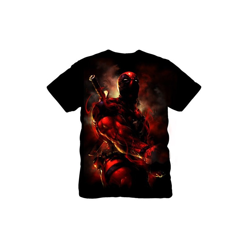 Camiseta Masculina Adulto Deadpool Preta Estampa Luxo